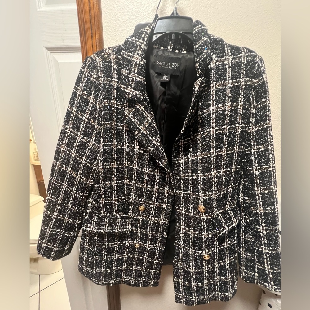 Rachel Zoe tweed jacket size Medium